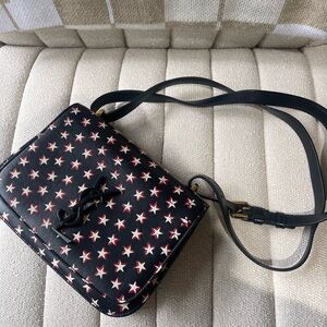 Saint Laurent Star Print Small Spontini Saddle Bag